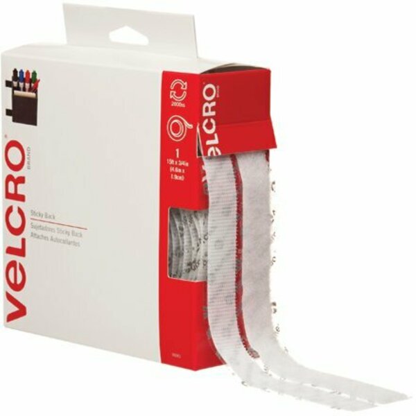 Bsc Preferred 3/4'' x 15' - White VELCRO Brand Tape - Combo Packs S-6096
